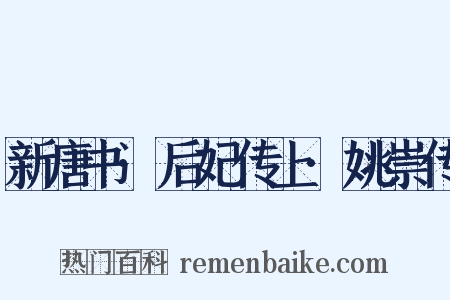 新唐书·后妃传上·姚崇传是什么意思的图片